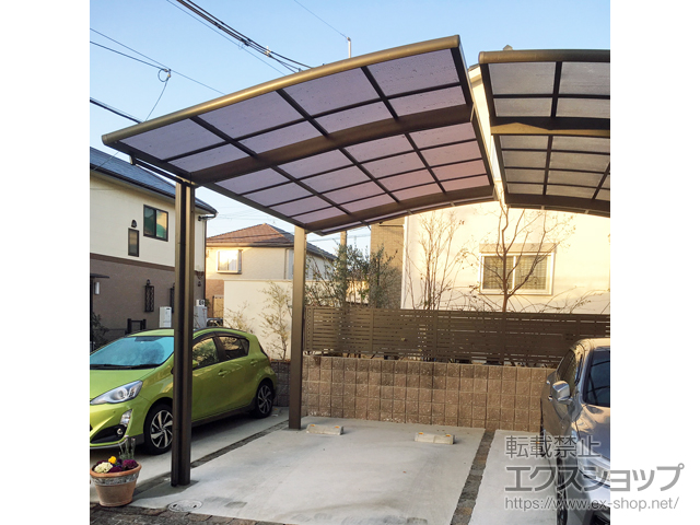 大阪府茨木市ののカーポート フーゴR (ラウンドスタイル) 積雪〜20cm対応 施工例