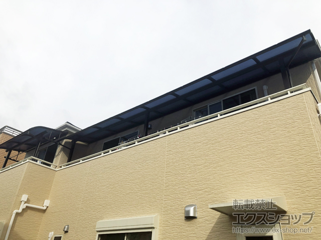 兵庫県川西市ののバルコニー・ベランダ屋根 ヴェクターテラス R型 屋根タイプ 連棟 積雪〜20cm対応 施工例