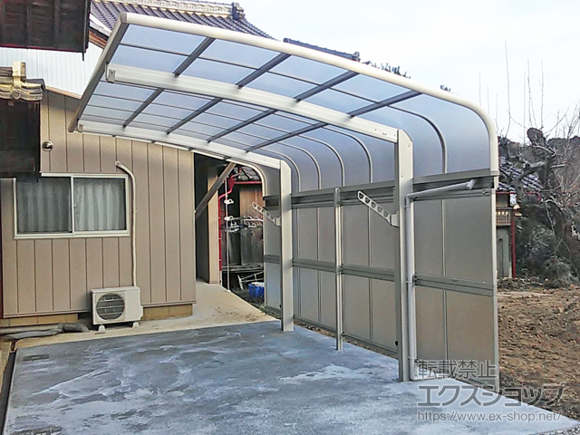 長野県下伊那郡豊丘村ののカーポート レイナキャップポートグラン　積雪〜20cm対応 施工例