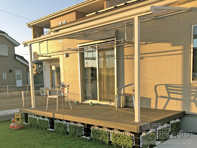 静岡県焼津市ののテラス屋根 ヴェクターテラス F型 テラスタイプ 単体 積雪〜20cm対応 施工例