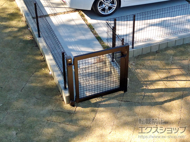 千葉県木更津市のの門扉 アルメッシュ門扉 片開き 柱使用 施工例