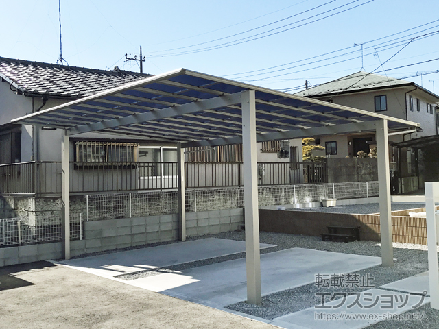 栃木県宇都宮市ののカーポート エフルージュ ツイン 積雪〜20cm対応 施工例