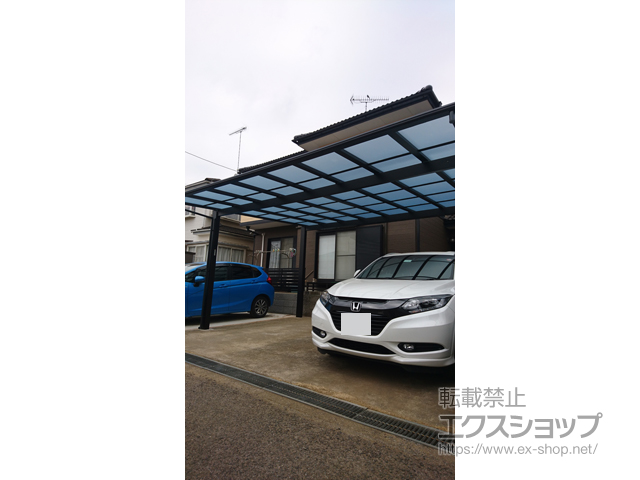 千葉県成田市ののカーポート エフルージュ ツイン 積雪〜20cm対応 施工例