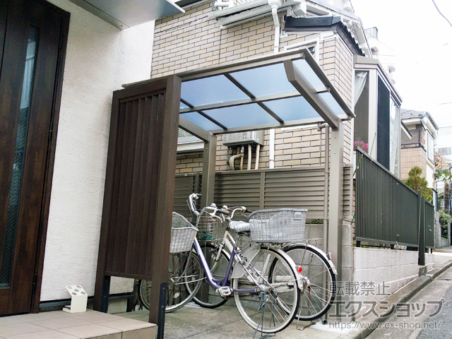 東京都世田谷区ののサイクルポート・駐輪場 ネスカFミニ (フラットスタイル) 積雪〜20cm対応 施工例