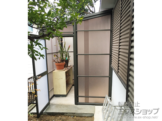 兵庫県小野市ののストックヤード スピーネストックヤードF型 波板タイプ ヤード仕様 積雪〜20cm対応 施工例