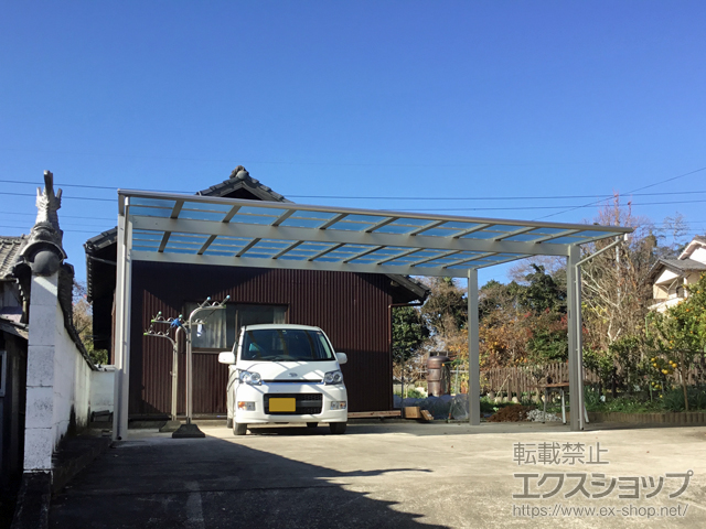 大分県宇佐市ののカーポート エフルージュ ツイン 積雪〜20cm対応 施工例