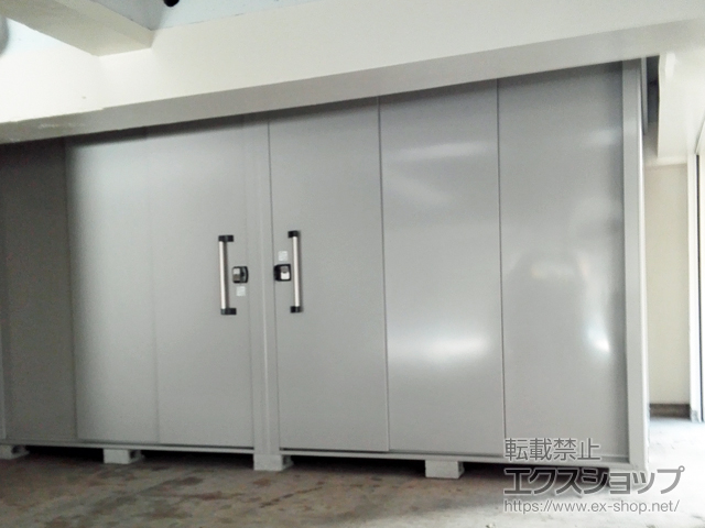 東京都大田区のの物置・屋外倉庫 エルモ 一般型 扉2ヶ所タイプ LMD-4422HW CB 施工例