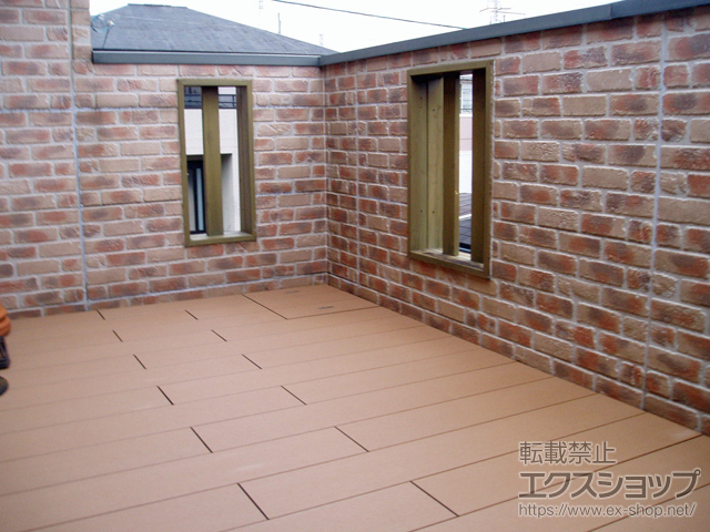 福岡県久留米市ののウッドデッキ バルコニー用 リウッドデッキ 200 施工例