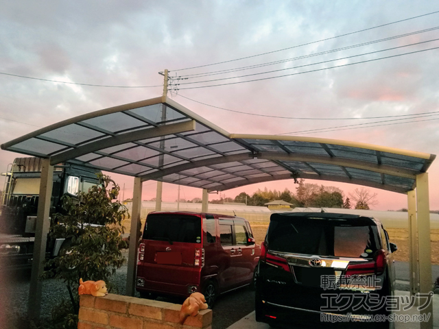 茨城県古河市ののカーポート レイナポートグラン 延長　積雪〜20cm対応 施工例