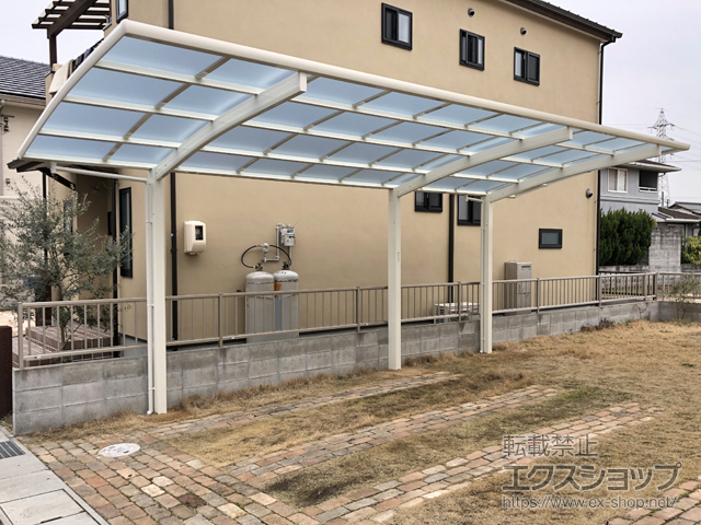 岡山県岡山市ののカーポート レイナポートグラン 延長　積雪〜20cm対応 施工例