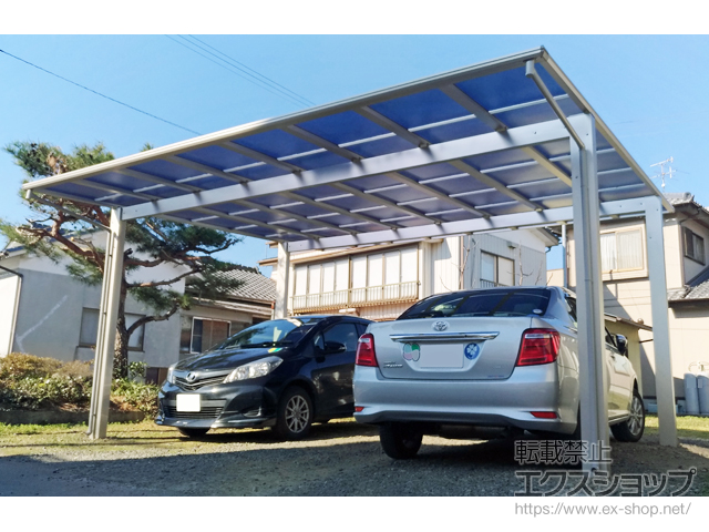 福島県伊達市ののカーポート エフルージュ ツイン 積雪〜20cm対応 施工例