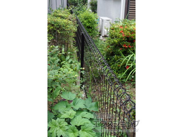 神奈川県横浜市ののフェンス・柵 イーネットフェンス1F型 自由柱施工 施工例