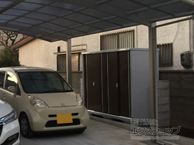 東京都府中市のの物置・屋外倉庫 シンプリー 一般型 2160×905×1903 MJX-219E-P-TB 施工例