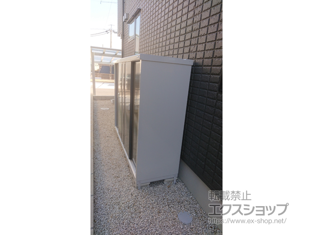 愛知県日進市のの物置・屋外倉庫 シンプリー 一般型 2160×615×1603 MJX-216D-PG 施工例