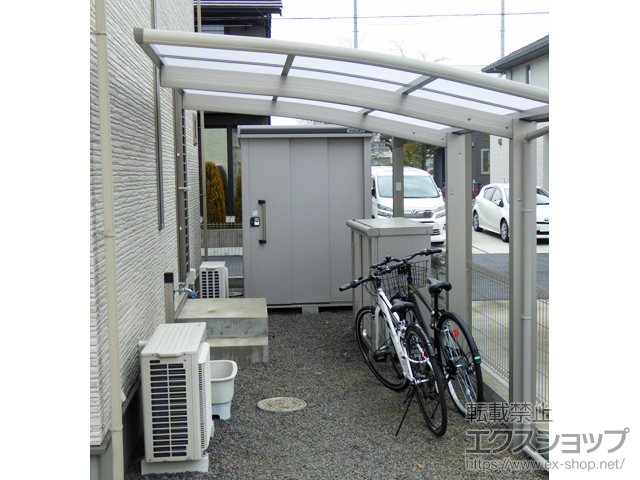 栃木県宇都宮市ののサイクルポート・駐輪場 プレシオスポート ミニ 積雪〜20cm対応 施工例