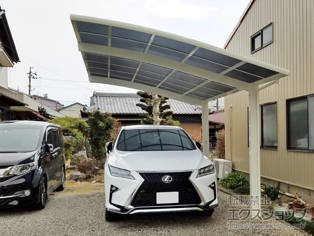 愛知県岩倉市ののカーポート ネスカR (ラウンドスタイル) 積雪〜20cm対応 施工例