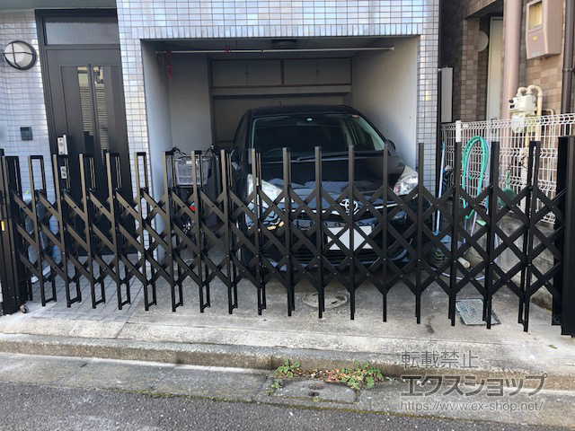 東京都大田区ののカーゲート トリップゲート SC型 先頭キャスター 片開き*40S 施工例