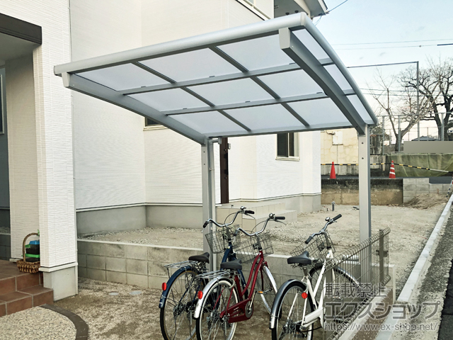 広島県広島市ののサイクルポート・駐輪場 ネスカRミニ (ラウンドスタイル) 積雪〜20cm対応 施工例