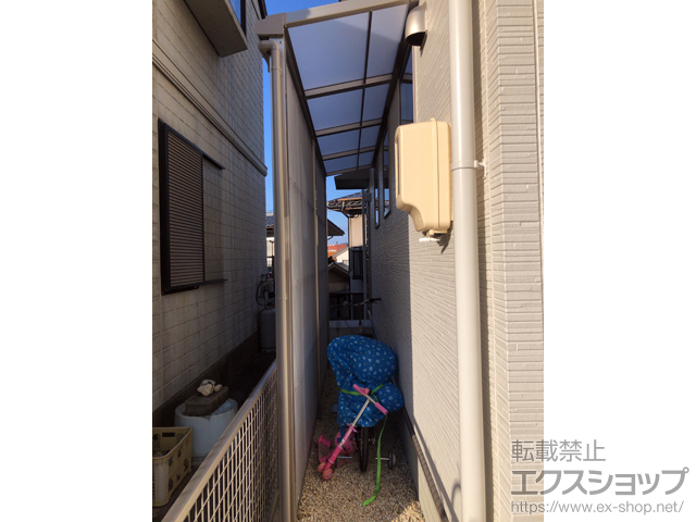 岐阜県多治見市ののストックヤード スピーネストックヤードF型 波板タイプ スクリーン仕様 積雪〜20cm対応 施工例