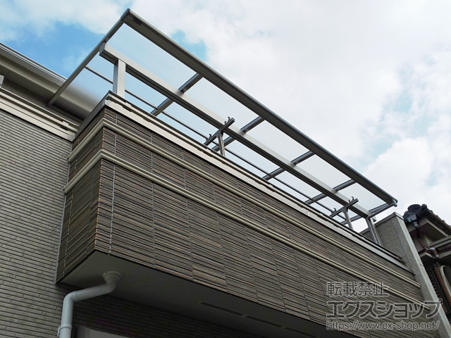 東京都昭島市ののバルコニー・ベランダ屋根 ヴェクターテラス F型 屋根タイプ 単体 積雪〜20cm対応 施工例