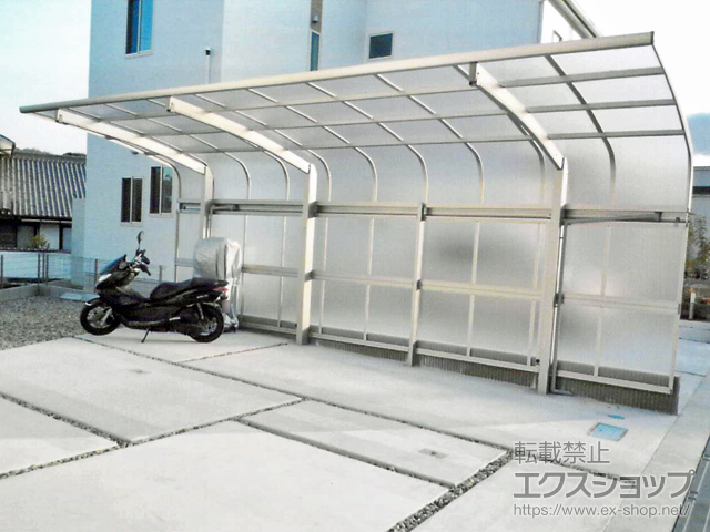 広島県廿日市市ののカーポート レイナキャップポートグラン　延長 施工例