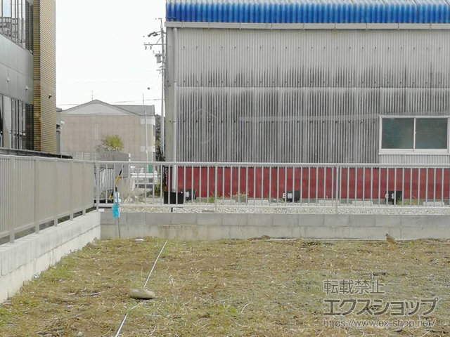 岐阜県羽島郡岐南町ののフェンス・柵 ミエッタフェンス 防犯たて格子タイプ 自由柱施工 施工例
