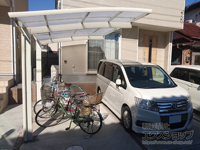 千葉県千葉市ののカーポート ネスカR (ラウンドスタイル) 積雪〜20cm対応 施工例