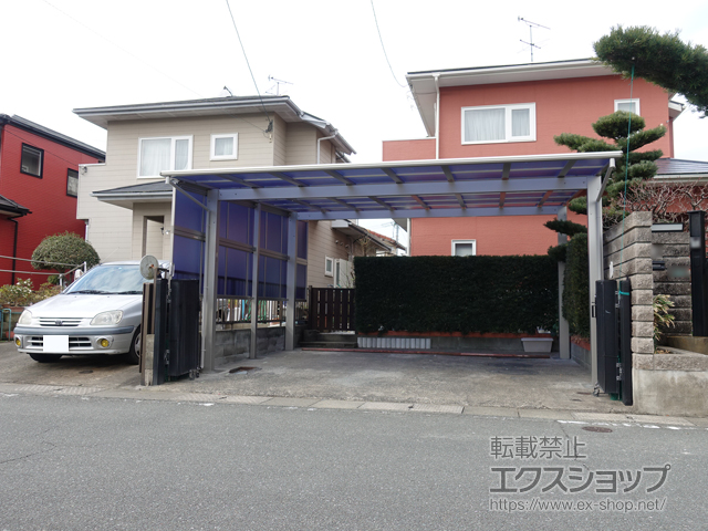 福岡県春日市ののカーポート エフルージュ ツイン 積雪〜20cm対応 施工例