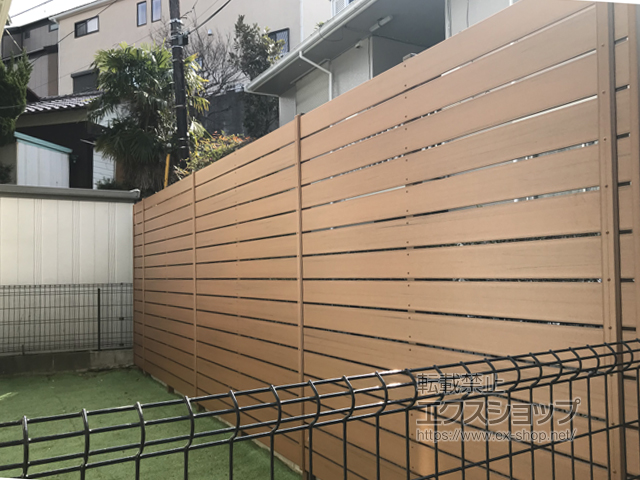 神奈川県鎌倉市ののフェンス・柵 マイティウッド ベーシック 15段/隙間10mm 施工例