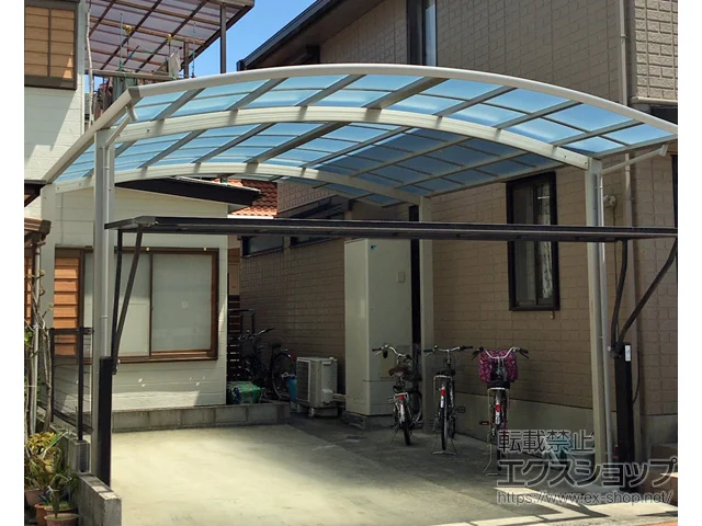 大阪府泉佐野市のYKKAPのカーポート レイナツインポートグラン　積雪～20cm対応 施工例