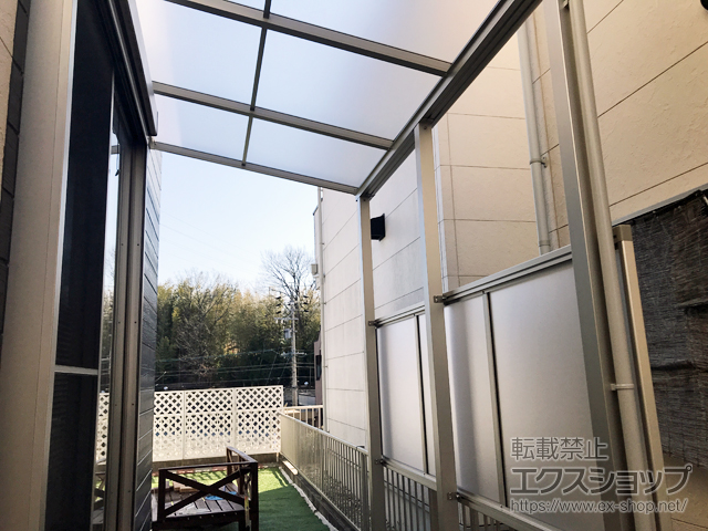 愛知県名古屋市ののテラス屋根 プレシオステラス F型 テラスタイプ 単体 積雪〜20cm対応 施工例