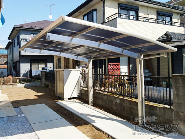 埼玉県北足立郡伊奈町ののカーポート、物置・屋外倉庫 プレシオスポート 積雪〜20cm対応 施工例