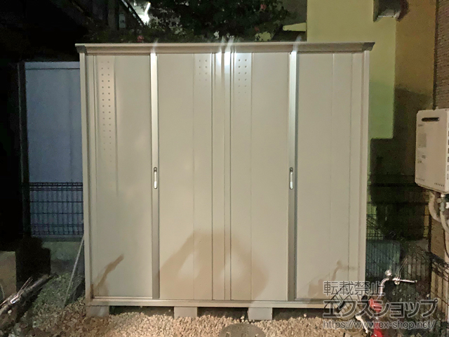 東京都足立区のの物置・屋外倉庫 グランプレステージジャンプ 2247×750×2100 GP-227H-F-MW 施工例