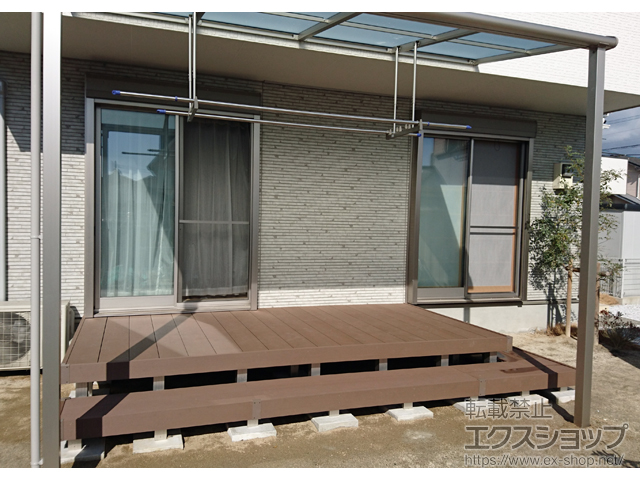 福岡県京都郡苅田町ののウッドデッキ リウッドデッキ 200 施工例