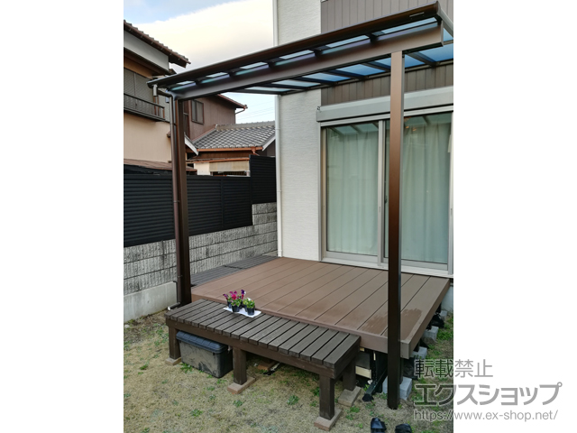 大阪府三島郡島本町ののテラス屋根 ヴェクターテラス F型 テラスタイプ 単体 積雪〜20cm対応 施工例