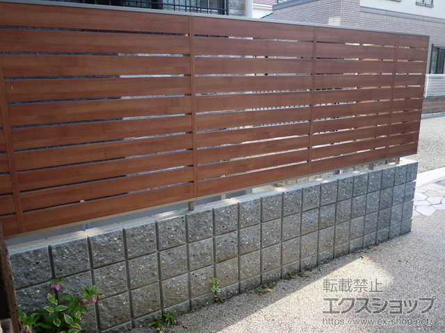 大阪府松原市ののフェンス・柵 ジオーナフェンス YS型 マテリアルカラー フリーポールタイプ 施工例