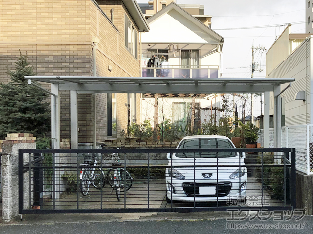 広島県広島市ののカーポート エフルージュ ツイン 積雪〜20cm対応 施工例