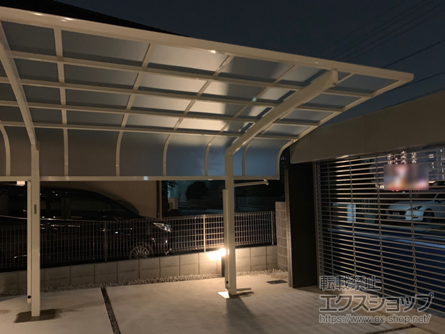 千葉県松戸市ののカーポート レイナキャップポートグラン 延長 積雪〜20cm対応 施工例