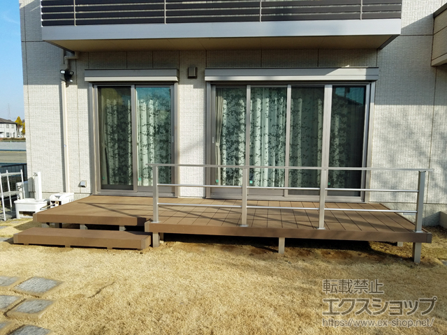 茨城県古河市ののウッドデッキ リウッドデッキ 200 施工例