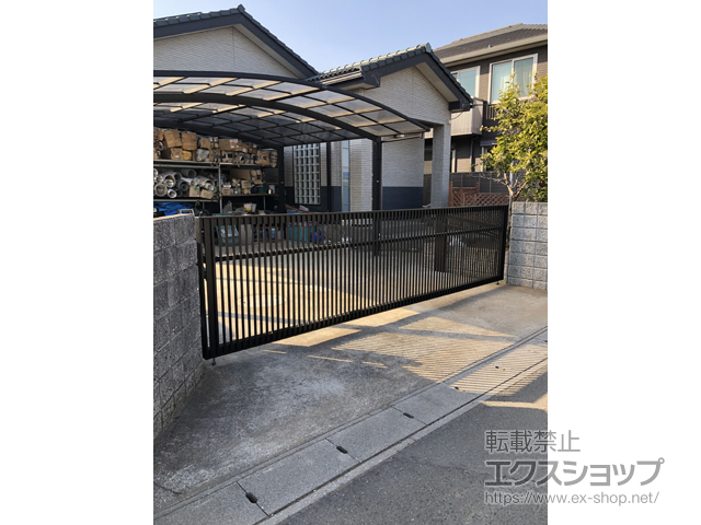 千葉県市川市ののカーゲート ワイドオーバードアS2型 電動式 施工例