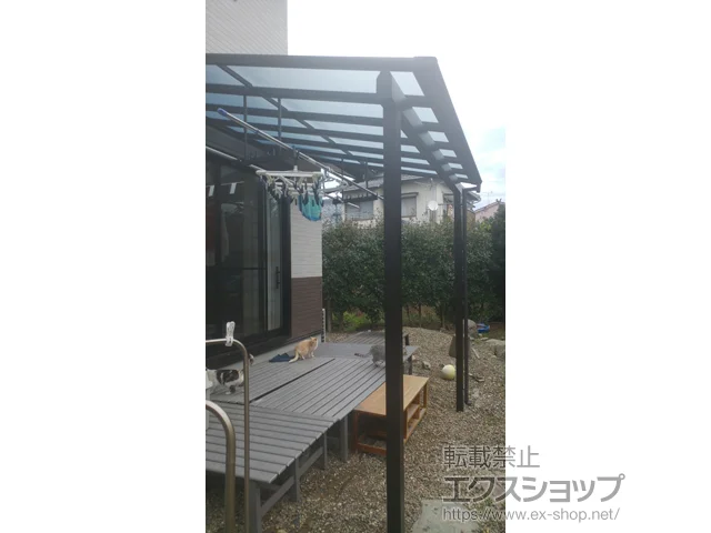 大分県大分市のYKKAPのテラス屋根 ヴェクターテラス F型 テラスタイプ 単体 積雪～20cm対応 施工例