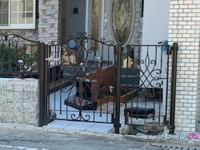 佐賀県神埼郡吉野ヶ里町ののフェンス・柵 アプローチ ルナ CL型フェンス フリーポールタイプ 施工例