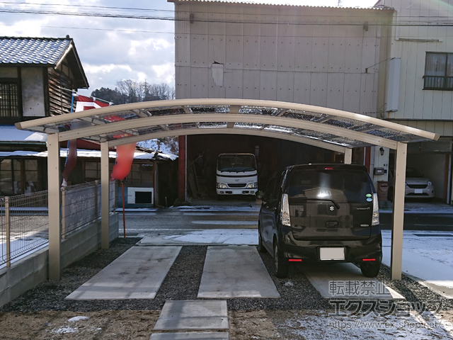 福島県二本松市ののカーポート プレシオスポート ワイド 積雪〜20cm対応 施工例