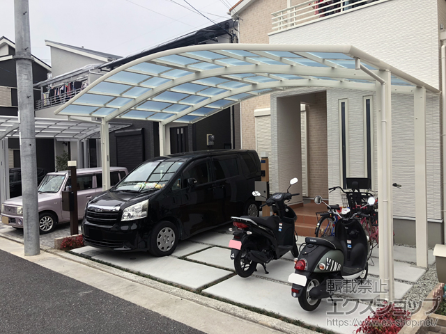 大阪府八尾市ののカーポート レイナツインポートグラン　積雪〜20cm対応 施工例