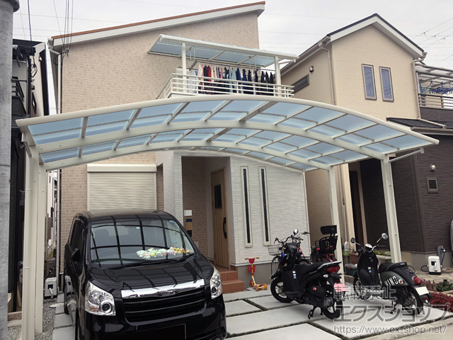 大阪府八尾市ののバルコニー・ベランダ屋根 ヴェクターテラス R型 屋根タイプ 単体 積雪〜20cm対応 施工例