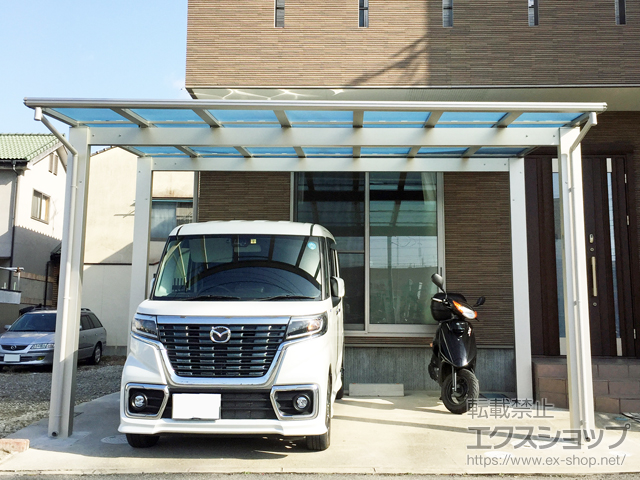 広島県安芸郡海田町ののカーポート エフルージュ ツイン 積雪〜20cm対応 施工例