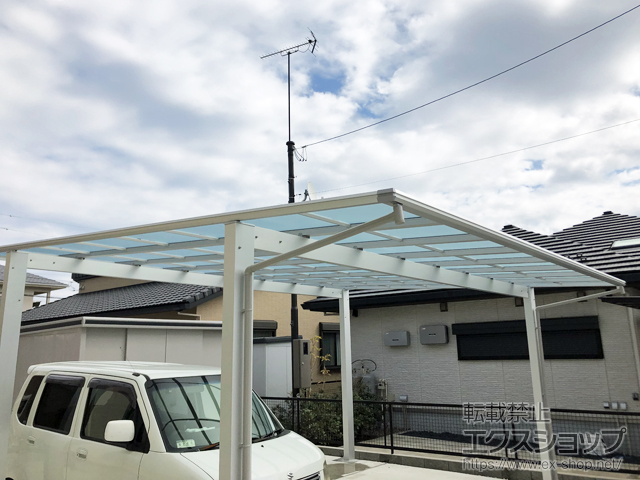 茨城県鹿嶋市ののカーポート エフルージュ ツイン 積雪〜20cm対応 施工例