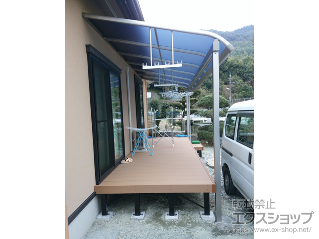 熊本県宇城市ののテラス屋根 ヴェクターテラス R型 テラスタイプ 単体 積雪〜20cm対応 施工例