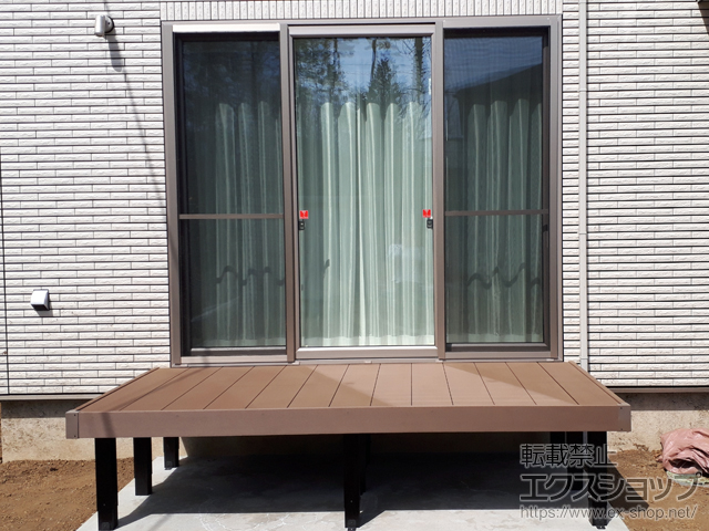 山梨県南都留郡富士河口湖町ののウッドデッキ マージウッドデッキ 施工例