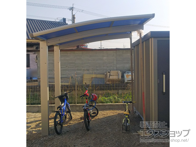 佐賀県佐賀市ののサイクルポート・駐輪場 プレシオスポート ミニ 積雪〜20cm対応 施工例